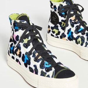 Women’s Converse High Top-9.5 Leopard Print